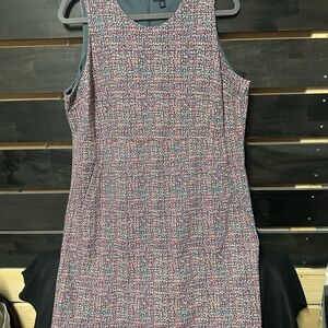 Lands' End Multicolor Sleeveless Dress with Pockets